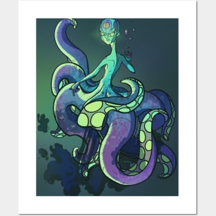 Octopus Girl Posters and Art